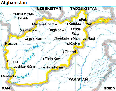 Karta AFGHANISTAN - reseledaren.nu