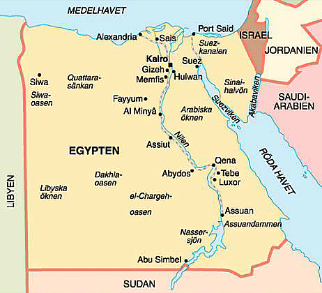 Karta EGYPTEN - reseledaren.nu