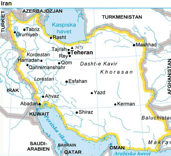 Karta IRAN - reseledaren.nu