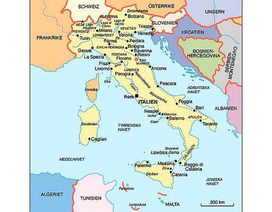 Karta ITALIEN - reseledaren.nu