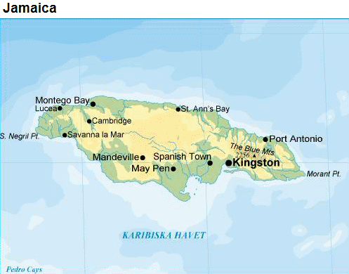 jamaica karta Karta JAMAICA   reseledaren.nu jamaica karta