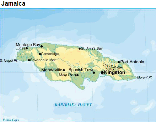 Karta JAMAICA - reseledaren.nu