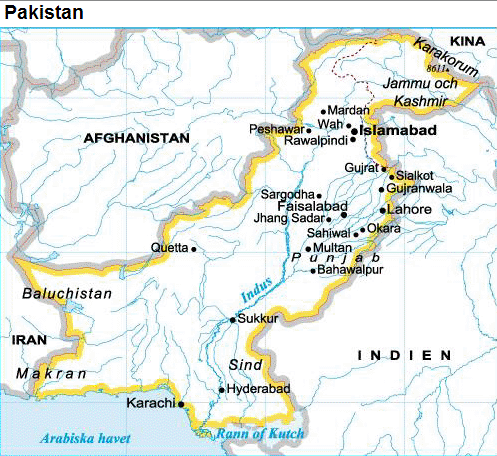 pakistan karta Karta PAKISTAN   reseledaren.nu pakistan karta