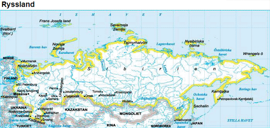 Karta RYSSLAND - reseledaren.nu