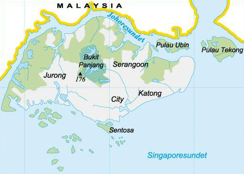 singapore karta Karta SINGAPORE   reseledaren.nu singapore karta
