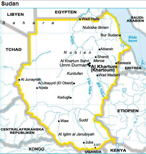 sudan karta Karta SUDAN   reseledaren.nu sudan karta
