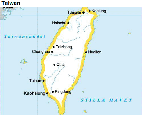 Karta TAIWAN - reseledaren.nu