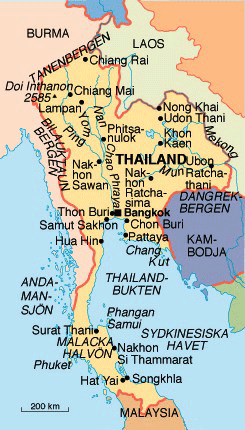 Karta THAILAND