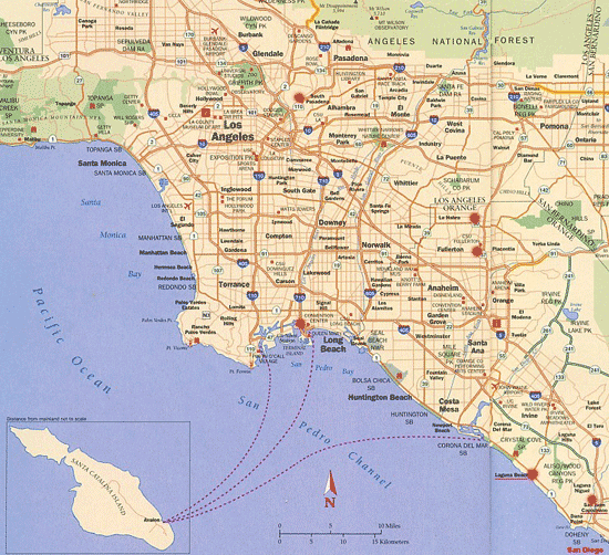 Karta USA - LOS ANGELES