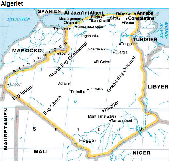 Algeriet karta