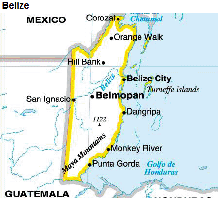 Belize karta