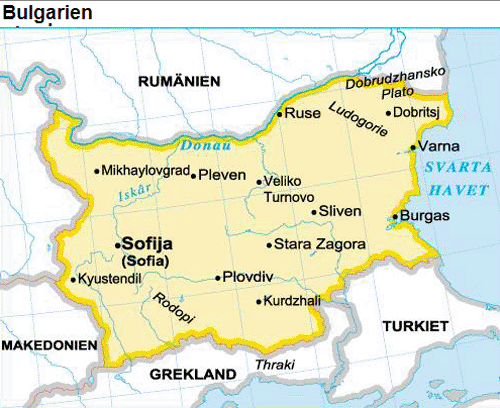 Bulgarien karta