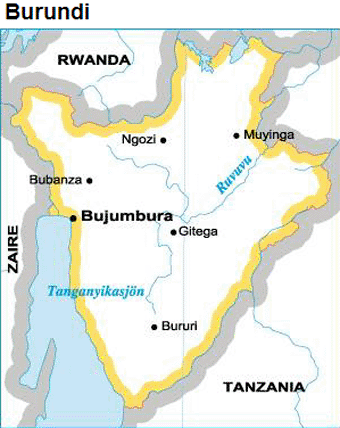 Burundi karta