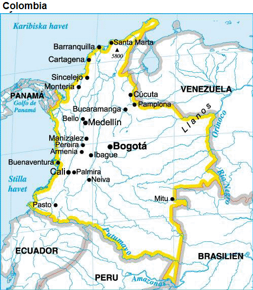 Colombia karta