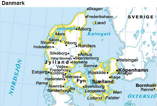 Danmark karta