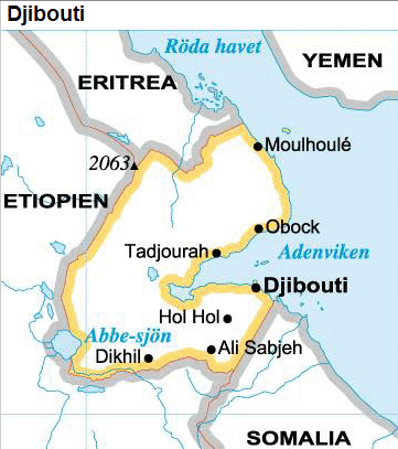 Djibouti karta