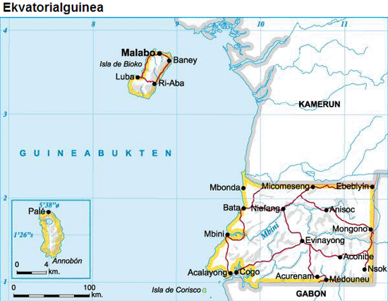 Ekvatorialguinea karta