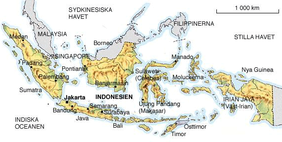 Indonesien karta
