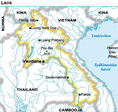 Laos karta