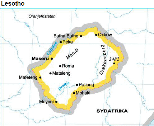 Lesotho karta