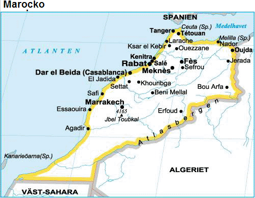 Marocko karta