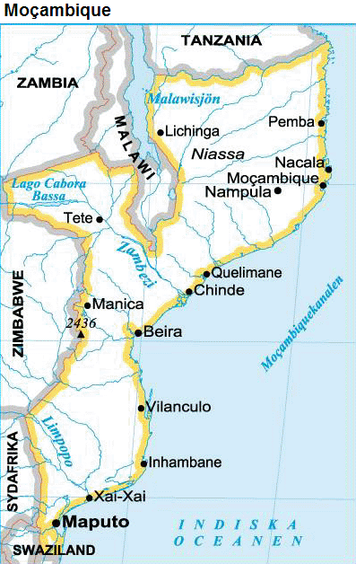 Mocambique karta