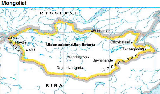 Mongoliet karta
