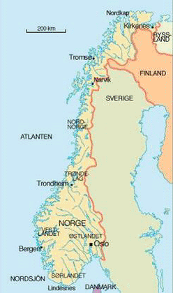Norge karta