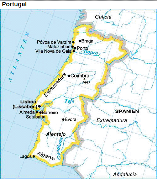 Portugal karta