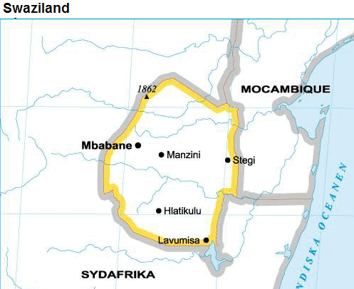 Swaziland karta