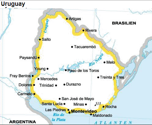 Uruguay karta