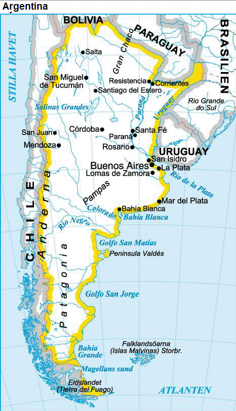 Argentina karta