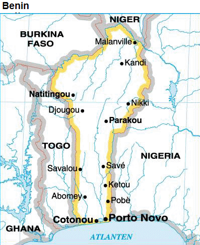 Benin karta