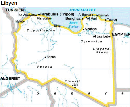Libyen karta