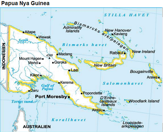 Papua Nya Guinea karta