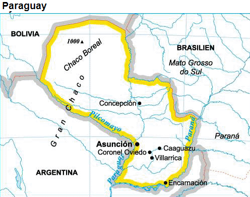 Paraguay karta