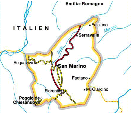 San Marino karta