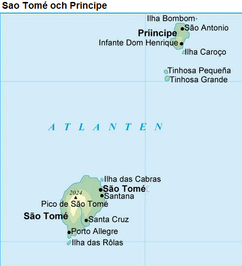Sao Tome och Principe karta