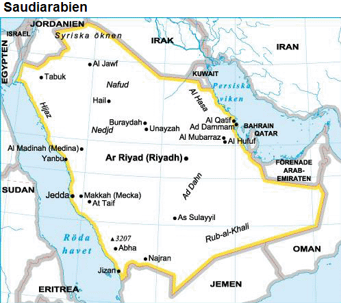 Saudiarabien karta