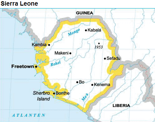 Sierra Leone karta