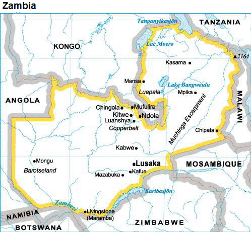 Zambia karta