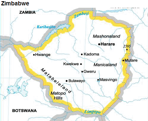 Zimbabwe karta
