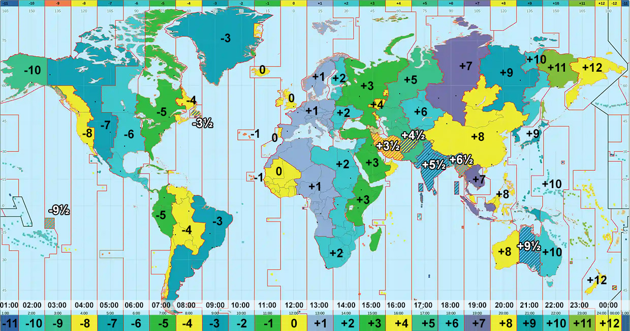 karta tidszoner